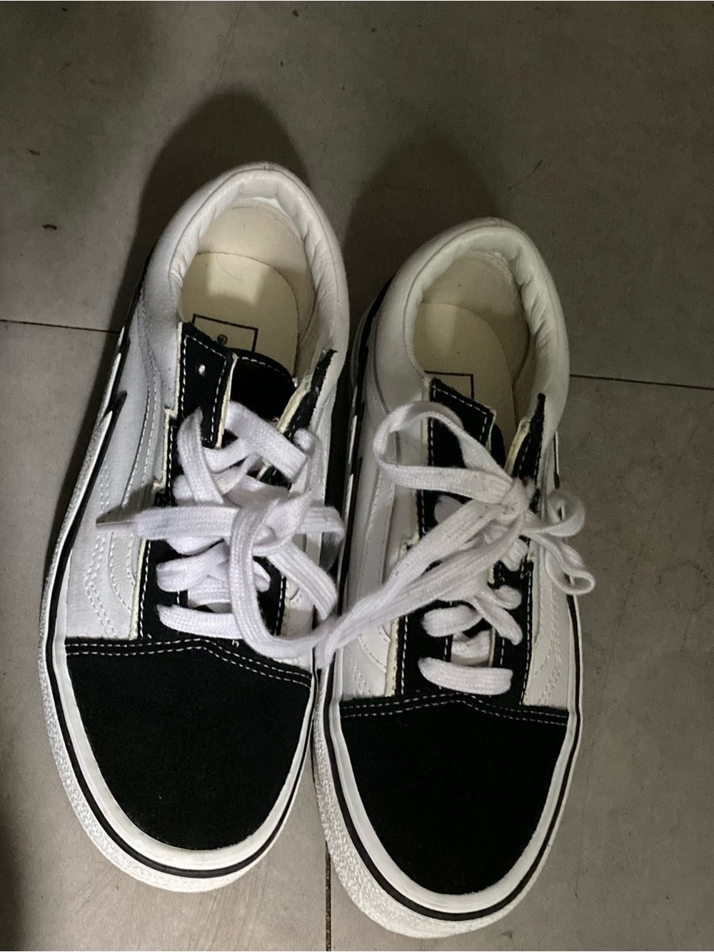 Vans Kids Black and White Low-Top Sneakers